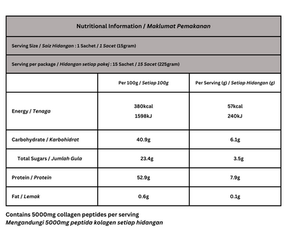 Mix Berries Collagen Powder - 225g (15g x 15 sachets)